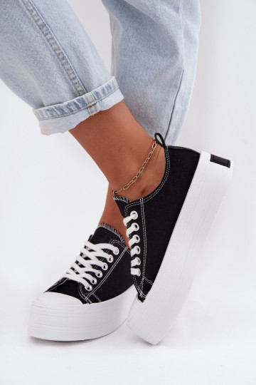 Zwarte casual schoenen met platform Amalfi 2