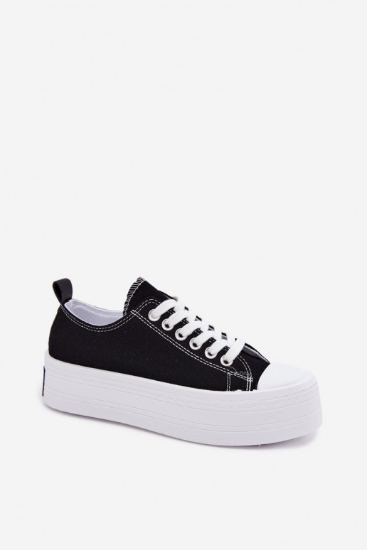 Zwarte casual schoenen met platform Amalfi