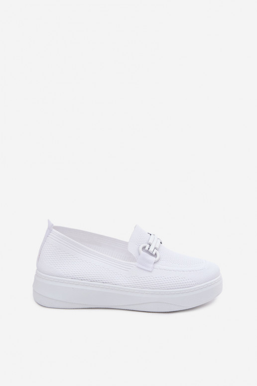 Dames platform schoenen met ornamenten in witte kleur Freshy