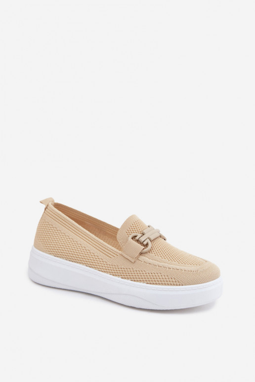 materiaal schoenen Dames met platform met ornamenten beige Freshy
