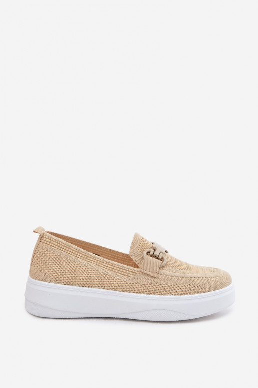 materiaal schoenen Dames met platform met ornamenten beige Freshy