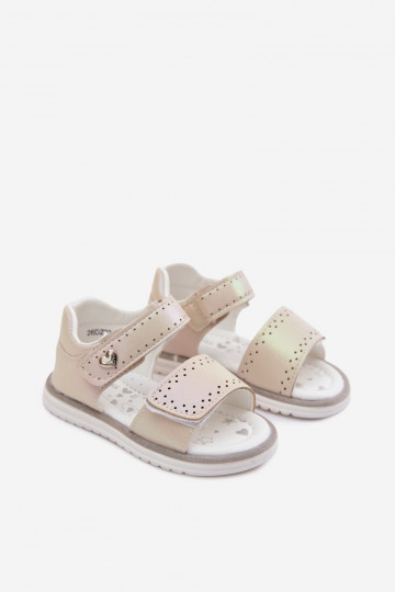 Kindersandalen in zandkleur Lemony