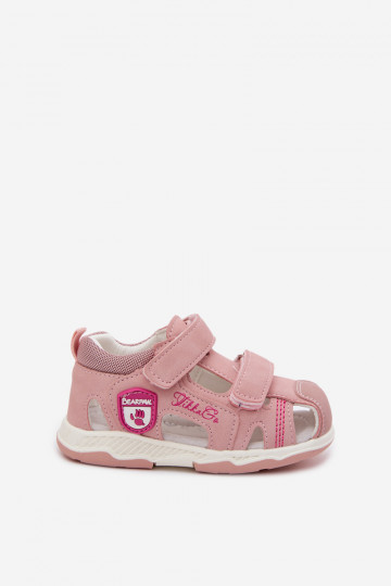 Kindersandalen met plakkende sluitingen in roze kleur Ambera 2