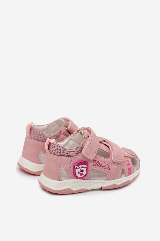 sandalen voor kinderen met zelfklevende bevestigingsmiddelen roze Ambera