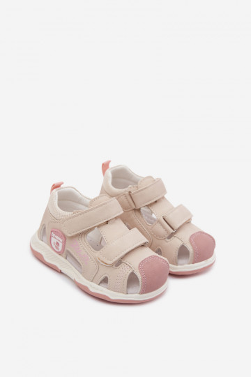 sandalen voor kinderen met zelfklevende bevestigingsmiddelen beige Ambera
