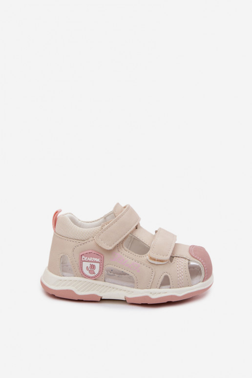 sandalen voor kinderen met zelfklevende bevestigingsmiddelen beige Ambera
