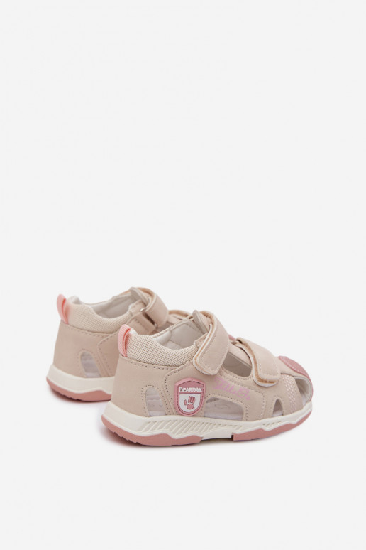 sandalen voor kinderen met zelfklevende bevestigingsmiddelen beige Ambera