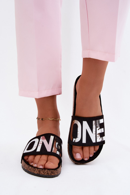 Damespantoffels met platform ONE Vinceza 22-2217 zInart