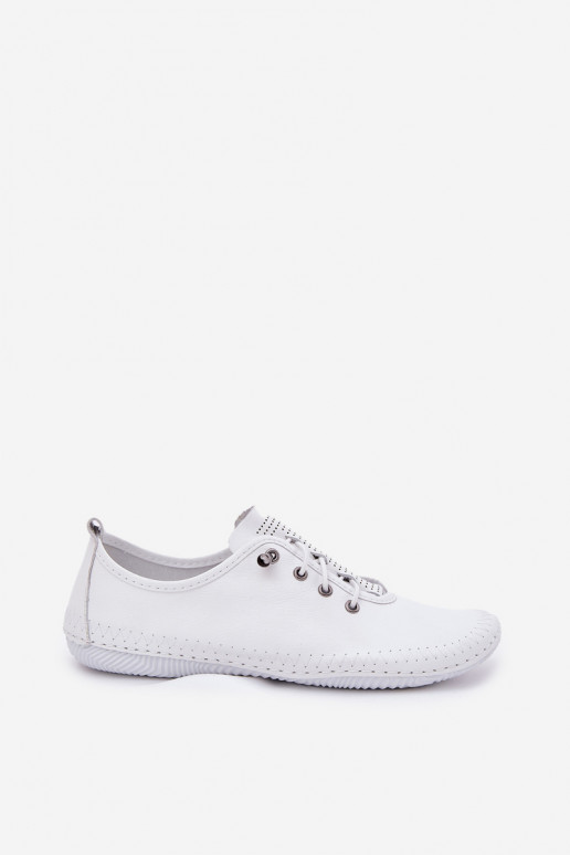 Dames leren schoenen in witte kleur Artiker 54C0838