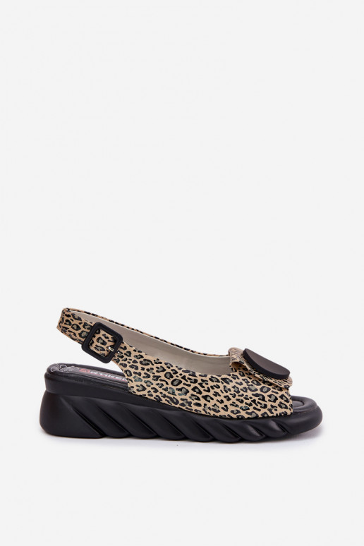 sandalenOpturalnej Skóry met platform Artiker 56C2186 met luipaardbontpatronen
