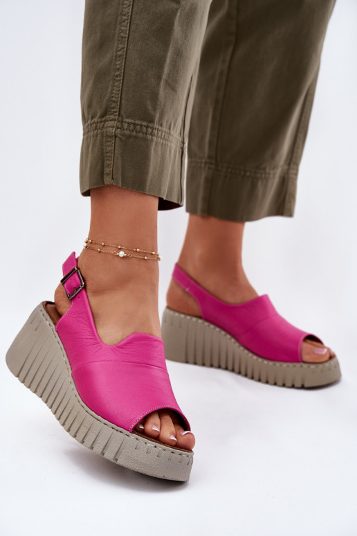 Dames sandalenOpturalnej Skóry met platform Artiker 54C0789 roze
