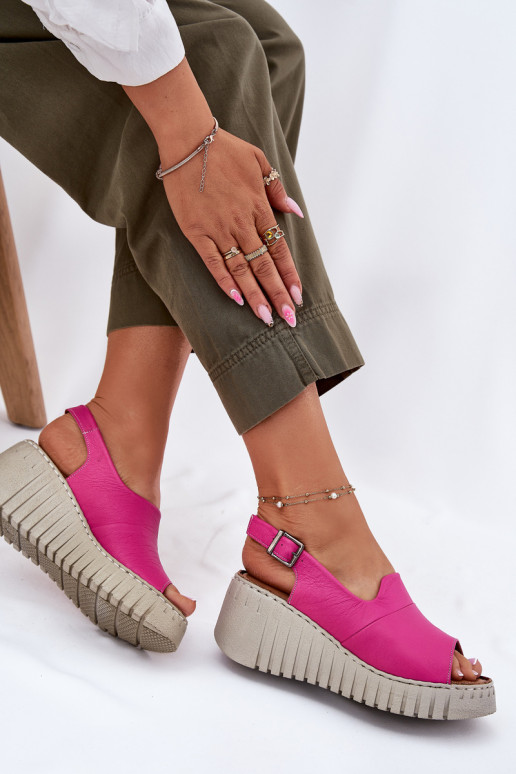 Dames sandalenOpturalnej Skóry met platform Artiker 54C0789 roze