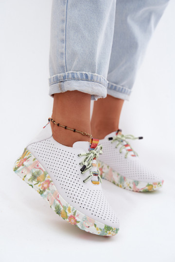 Leren platform schoenen in witte kleur Artiker 58C0598 2