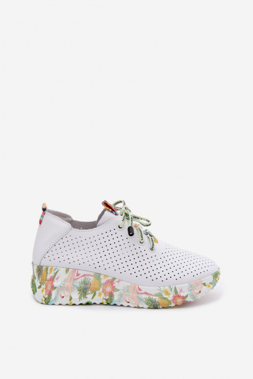 Leer schoenen met platform Artiker 58C0598 Initte kleur