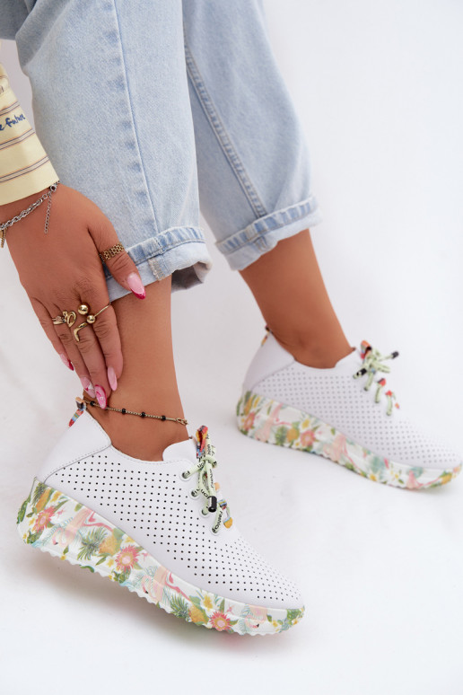 Leer schoenen met platform Artiker 58C0598 Initte kleur