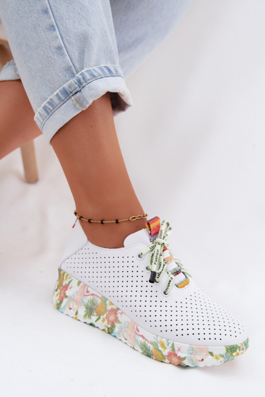 Leer schoenen met platform Artiker 58C0598 Initte kleur