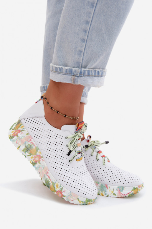 Leer schoenen met platform Artiker 58C0598 Initte kleur