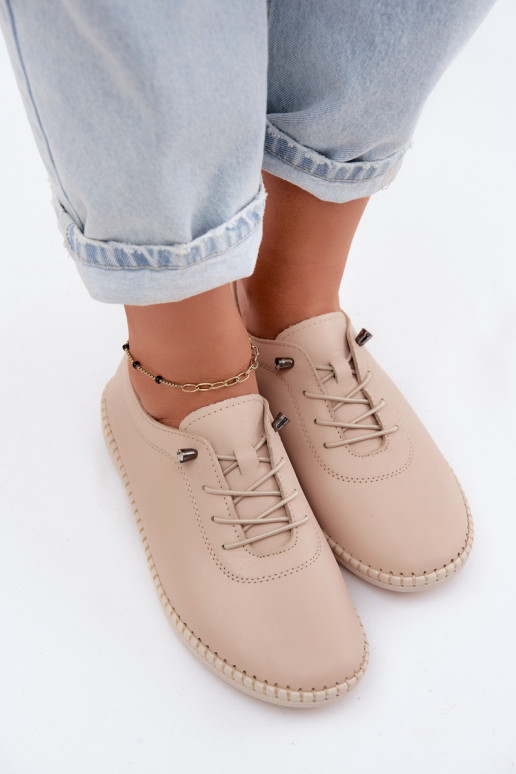 Leer schoenen Dames Artiker 58C3070 beige