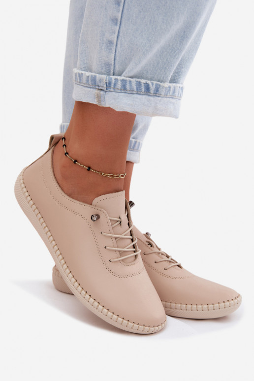 Leer schoenen Dames Artiker 58C3070 beige