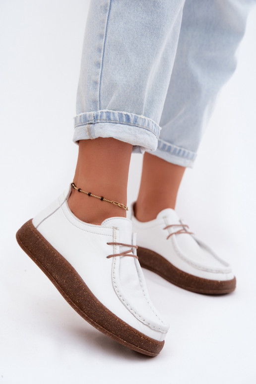 Witte dameschoenen van natuurlijk leer Artiker 58C2628