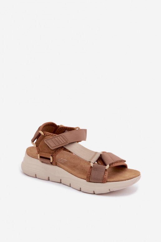 Sportieve stijl Dames sandalen Artiker 58C1231 bruine kleur