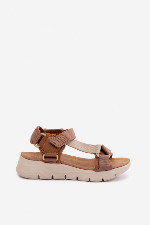 Sportieve stijl Dames sandalen Artiker 58C1231 bruine kleur