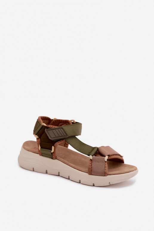 Sportieve stijl Dames sandalen Artiker 58C1232 groene kleur