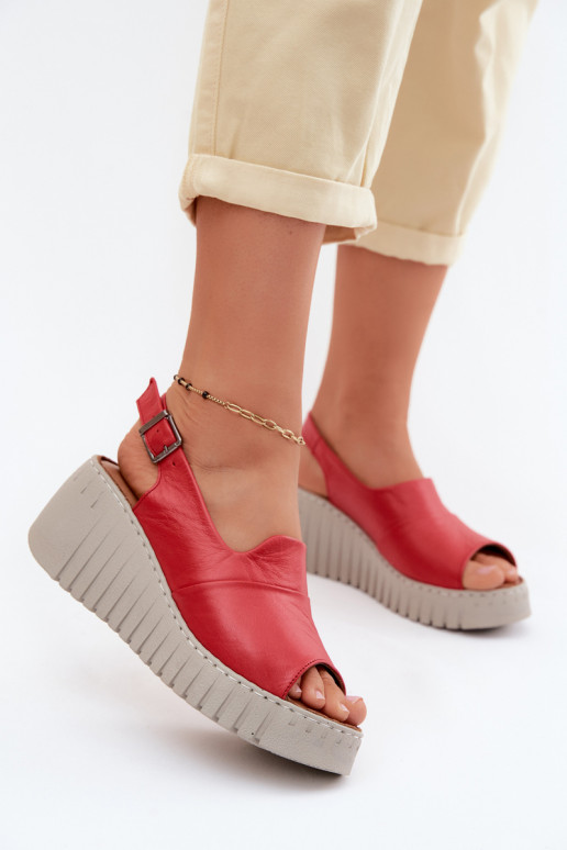 Dames sandalenOpturalnej Skóry met platform Artiker 58C3373 rood