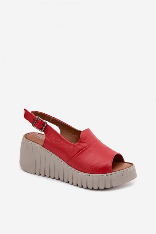 Dames sandalenOpturalnej Skóry met platform Artiker 58C3373 rood