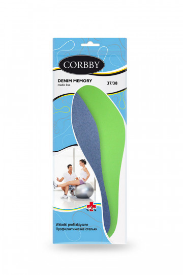 Corbby DENIM MEMORY Inzetstukken z pamięcią kształtu stopy