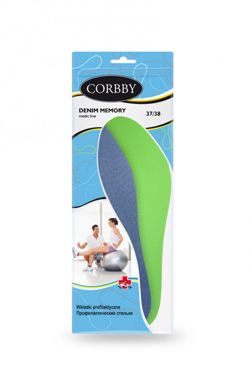 Corbby DENIM MEMORY Inzetstukken z pamięcią kształtu stopy