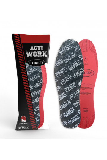 CORBBY ACTI INSOLE inlegzolen met geactiveerde kool 36-46