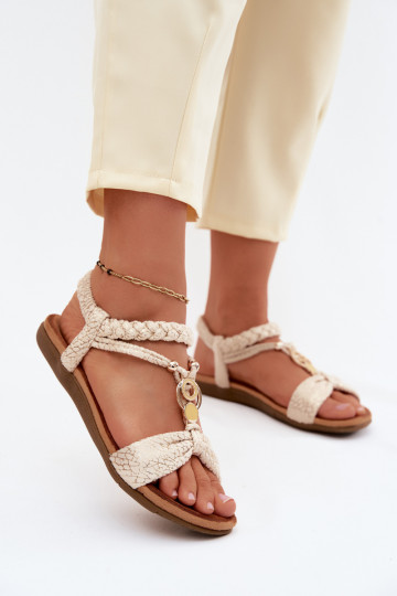Platte sandalen Artiker 58C0628 goudkleurig 2