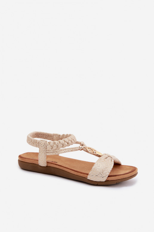 Platte sandalen Artiker 58C0628 goudkleurig