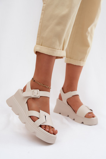 Dames sandalen Dames met platform Artiker 54C1624 ivoor 2