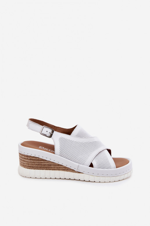 Dames sandalen met platform Echt leer Artiker 58C3145 Initte kleur