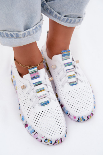 Leer schoenen Dames Op Met patroonj Platformie Artiker 58C0440 Initte kleur
