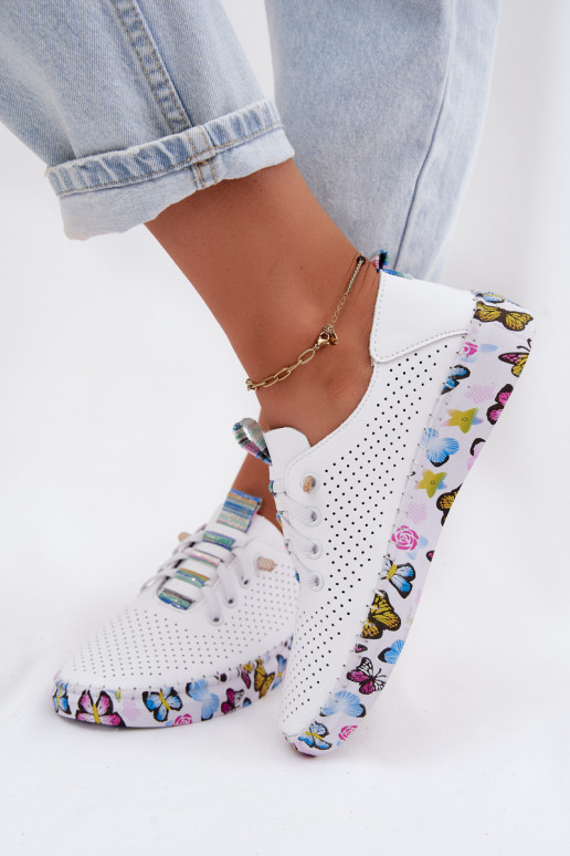 Leer schoenen Dames Op Met patroonj Platformie Artiker 58C0440 Initte kleur