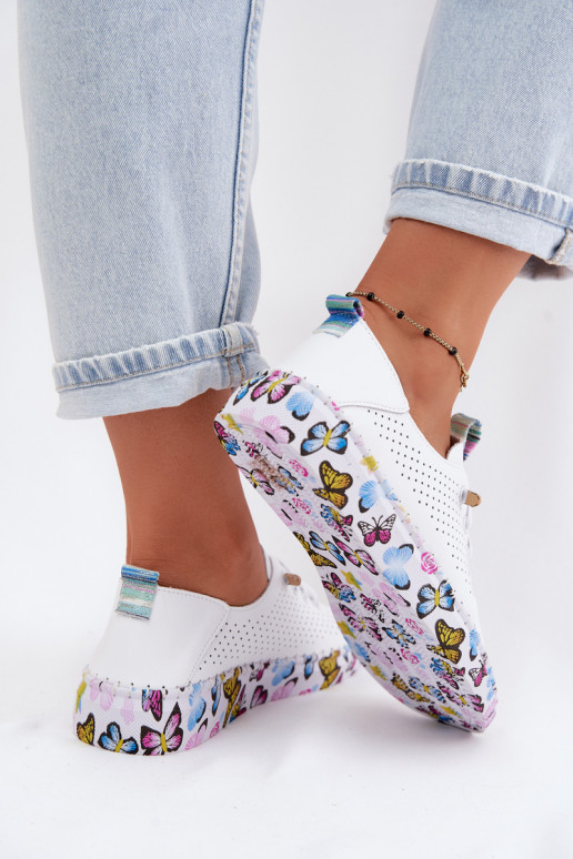 Leer schoenen Dames Op Met patroonj Platformie Artiker 58C0440 Initte kleur