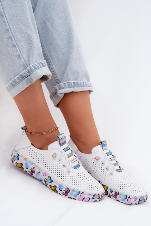 Leer schoenen Dames Op Met patroonj Platformie Artiker 58C0440 Initte kleur