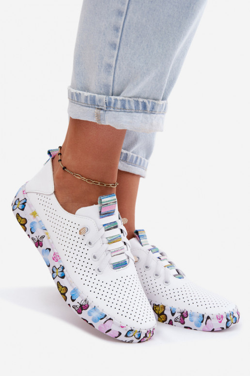 Leer schoenen Dames Op Met patroonj Platformie Artiker 58C0440 Initte kleur