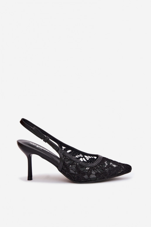 Dames sandalen met dunne hakken met kant zInart Pelivelle