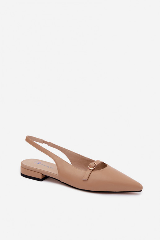 Dames sandalen met brede hakken Tai turiciejka K7449-04 zandkleur