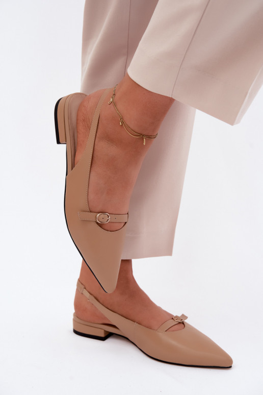 Dames sandalen met brede hakken Tai turiciejka K7449-04 zandkleur