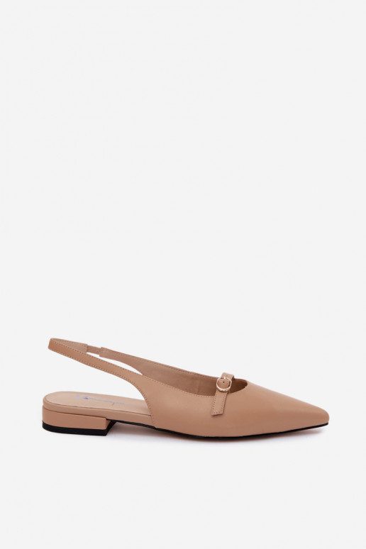 Dames sandalen met brede hakken Tai turiciejka K7449-04 zandkleur