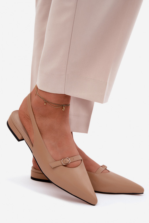 Dames sandalen met brede hakken Tai turiciejka K7449-04 zandkleur