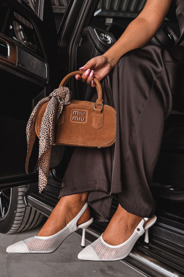 Ivoor leren dames sandalen met dunne hakken Tai turiciejka K7507-22 2