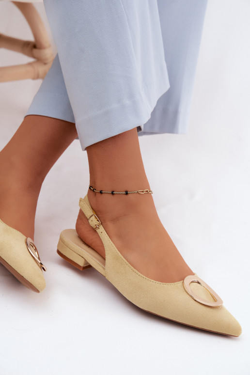 Dames sandalen met brede hak en ornamenten in gele kleur van Sparkle