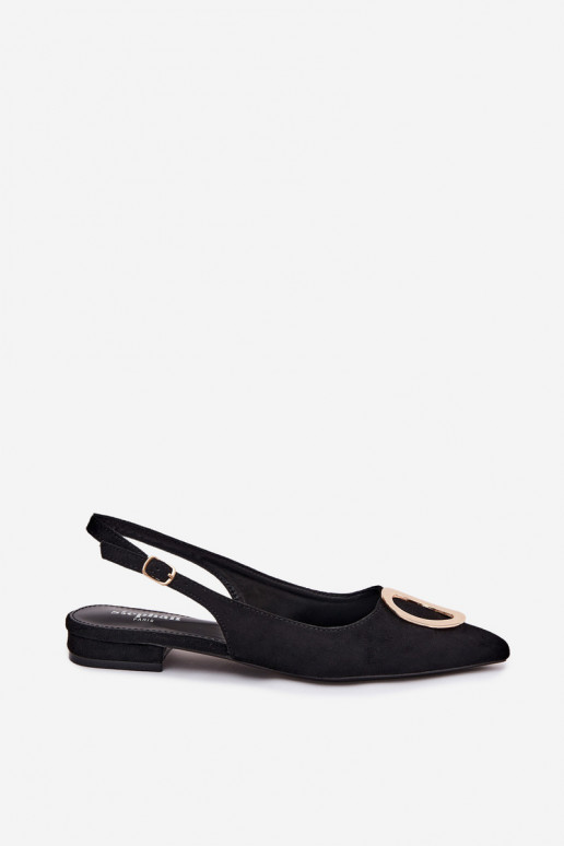 Dames sandalen met brede hak en ornamenten in zwarte kleur van Sparkle