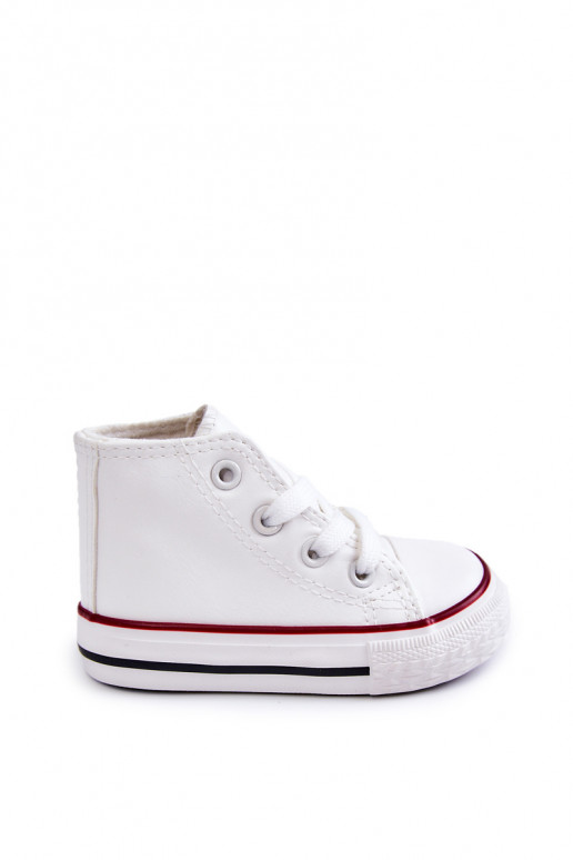Kinderen witte leren hoge sneakers Tai turirney